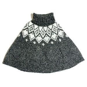 Oshkosh girls 4Y fair isle turtleneck cape
